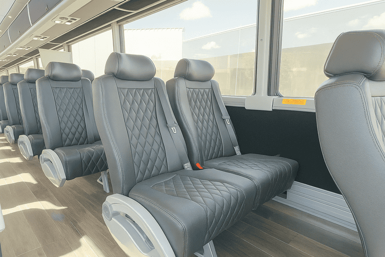 interior of Rockwall Charter Bus charter bus